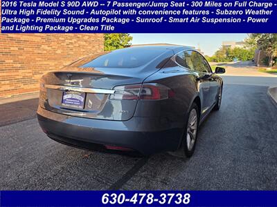 2016 Tesla Model S 90D AWD - 7 Passenger/Jump Seat - 300 Miles on Full Charge - Ultra High Fidelity Sound - Autopilot - Subzero Weather Package - Premium Upgrades Package - Sunroof - Smart Air Suspension - Power and Lighting Package - Photo 2 - Wood Dale, IL 60191
