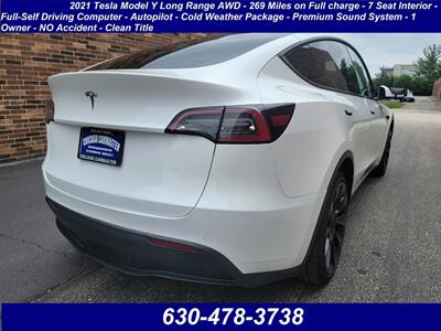2021 Tesla Model Y Long Range AWD - 269 Miles on Full charge -  7 Seat Interior - Full-Self Driving Computer - Autopilot - Cold Weather Package - Premium Sound System - 1 Owner - NO Accident - Clean Title - Photo 2 - Wood Dale, IL 60191