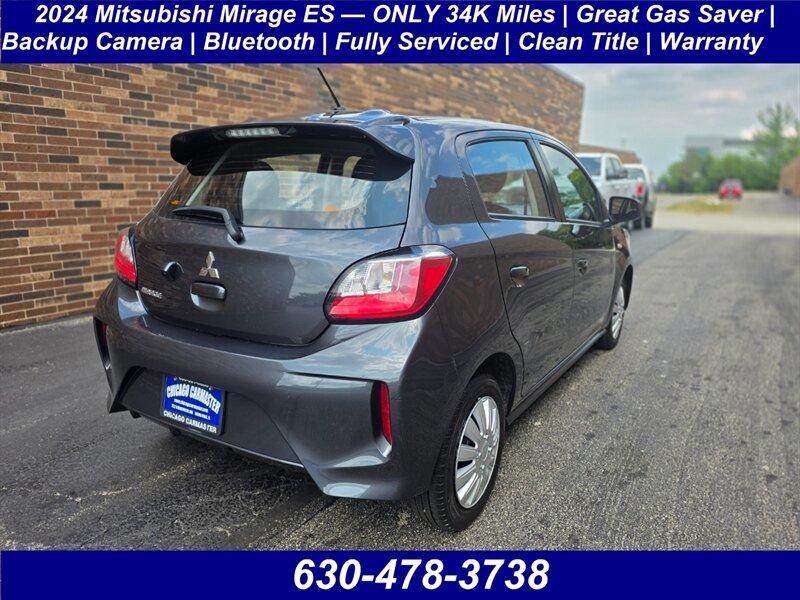 2024 Mitsubishi Mirage ES -- Only 34K Miles -- Backup Camera - Bluetooth  -  All Serviced - Clean Title - Warranty