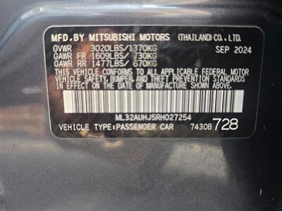 2024 Mitsubishi Mirage ES -- Only 34K Miles -- Backup Camera - Bluetooth  -  All Serviced - Clean Title - Warranty - Photo 24 - Wood Dale, IL 60191