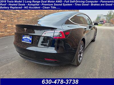 2018 Tesla Model 3 Long Range AWD - Full Self-Driving Computer -  Panoramic Roof - Heated seats - Autopilot - Premium Sound System - Battery replaced - NO Accident - Photo 2 - Wood Dale, IL 60191