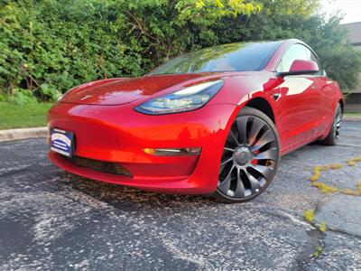 2021 Tesla Model 3 Dual Motor Performance AWD - 1 Owner -  265  Miles on Full Charge - Full-Self Driving Computer - Autopilot - Performance Brakes - Cold Weather Package - 20 " Performance Wheels - NO Accident - Clean Title - Photo 1 - Wood Dale, IL 60191