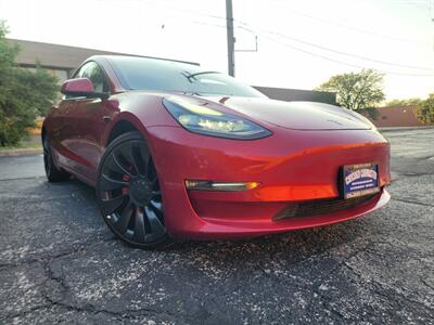 2021 Tesla Model 3 Dual Motor Performance AWD - 1 Owner -  265  Miles on Full Charge - Full-Self Driving Computer - Autopilot - Performance Brakes - Cold Weather Package - 20 " Performance Wheels - NO Accident - Clean Title - Photo 3 - Wood Dale, IL 60191