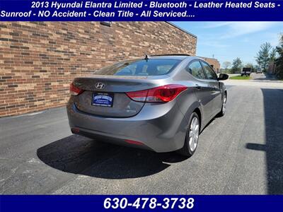 2013 Hyundai ELANTRA Limited - Brand New 0 Miles Engine -  One Owner - Android Auto - Navigation - Backup Camera - Leather Heated Seats - Sunroof - All Serviced - NO Accident - Clean Title - Photo 2 - Wood Dale, IL 60191