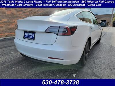 2018 Tesla Model 3 Long Range -- Full Self-driving Included -  260 Miles on Full Charge - Premium Audio System - NO Accident - Clean Title - Photo 2 - Wood Dale, IL 60191