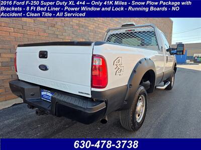 2016 Ford F-250 Super Duty XL 4X4 - Only 41K Miles - 8Ft Bed Liner  - Snow Plow Package with Brackets - Power Window and Lock - NO Accident - Clean Title - All Serviced - Photo 2 - Wood Dale, IL 60191