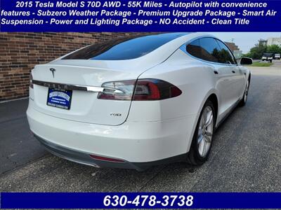 2015 Tesla Model S 70D AWD - 55K  Miles - Autopilot with convenience  features - Subzero Weather Package - Premium Upgrade Package - Smart Air Suspension - Power and Lighting Package - NO Accident - Clean Title - Photo 2 - Wood Dale, IL 60191
