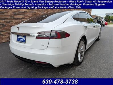 2017 Tesla Model S 75 -- Brand New Battery Replaced -- Glass Roof -  Smart Air Suspension - Ultra High Fidelity Sound - Autopilot - Subzero Weather Package - Premium Upgrade Package - NO Accident - Clean Title - Photo 2 - Wood Dale, IL 60191