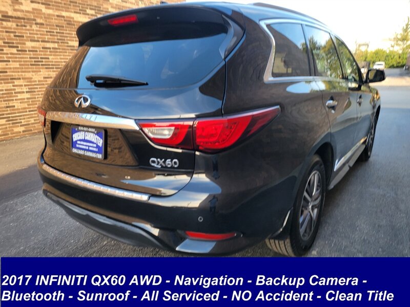 2017 INFINITI QX60 AWD - Navigation - Backup Camera - Bluetooth -  Sunroof - All Serviced - NO Accident - Clean Title