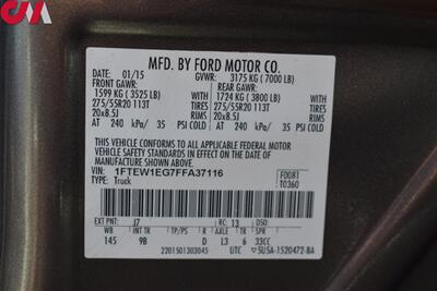 2015 Ford F-150 Platinum  4x4 4dr SuperCrew 5.5 ft. SB! Bird Eye View Backup Camera! Bluetooth! Heated & Ventilated Leather Seats! Rear Heated Seats! Tow Package! Ambient Lighting! Sunroof! - Photo 38 - Portland, OR 97266