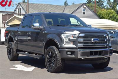 2015 Ford F-150 Platinum  4x4 4dr SuperCrew 5.5 ft. SB! Bird Eye View Backup Camera! Bluetooth! Heated & Ventilated Leather Seats! Rear Heated Seats! Tow Package! Ambient Lighting! Sunroof! - Photo 1 - Portland, OR 97266