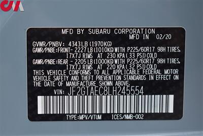 2020 Subaru Crosstrek Premium AWD 4dr Crossover CVT! EyeSight Assist Tech! X-Mode! SI-Drive! Back Up Camera! Blind Spot Monitor! Apple CarPlay! Android Auto! Heated Seats! Sunroof! Roof Rack! All Weather Mats! - Photo 30 - Portland, OR 97266