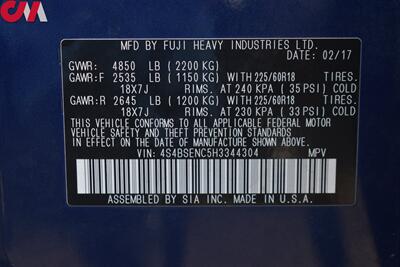 2017 Subaru Outback 3.6R Limited AWD 4dr Wagon! X-Mode! EyeSight Assist Tech! Blind Spot Monitor! Lane Assist! Navigation! Bluetooth! Heated Leather Seats! Sunroof! - Photo 36 - Portland, OR 97266