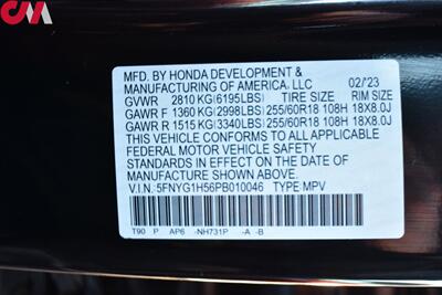 2023 Honda Pilot EX-L w/Rear Captain's Chairs  AWD 4dr SUV **BY APPOINTMENT ONLY** Back-Up Cam! Power Tailgate! Roof Rails & Bars! Leather Heated Front Seats! Bluetooth! Drive Modes! - Photo 37 - Portland, OR 97266