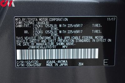 2018 Toyota RAV4 XLE AWD 4dr SUV! Back Up Camera! Lane Assist! Bluetooth! Navigation! Eco & Sport Drive Modes! Center Locking Diff! Sunroof! Powered Liftgate! All Weather Floor Mats! - Photo 34 - Portland, OR 97266