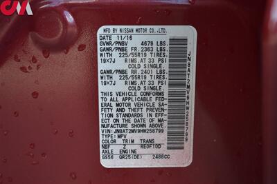 2017 Nissan Rogue SL  AWD 4dr Crossover! Back-Up Camera w/ Bird's Eye View! GPS Nav! Voice Activated Bluetooth! Sport & Eco Mode! Heated Leather Seats! Pano-Sunroof! Power Liftgate! Roof Rails! - Photo 35 - Portland, OR 97266