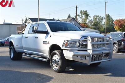 2018 RAM 3500 Laramie  4x4 Laramie 4dr Mega Cab 6.3 ft. SB DRW Pickup! Bluetooth! Front&Back Heated Seats! Leather Seats & Interior! Ranch Hand steel Front & Rear Bumper! Remote Engine Start! Back-Up Cam!