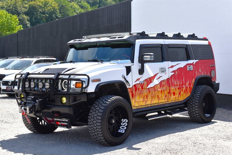 2007 Hummer H2 4dr SUV 4WD**APPOINTMENT ONLY**Custom Flame Paint! Back Up Cam! Navi! Bluetooth! Winch! LED Aux-Lighting! Heavy-Duty Front Guard! Sunroof! Tow Pkg! Bose Audio! Heated Leather Seats! PA & Siren System! - Photo 8 - Portland, OR 97266