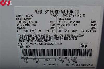 2022 Ford Explorer Police Interceptor Utility  AWD 4dr SUV! Certified Calibration! Back Up Camera! Bluetooth w/Voice Activation! Driver Side Spotlight! All Weather Flooring! - Photo 24 - Portland, OR 97266