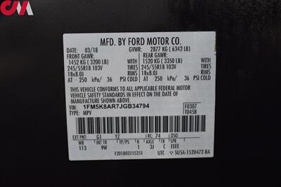 2018 Ford Explorer Police Interceptor Utility  AWD 4dr SUV! Rear View Camera! Voice Activated Bluetooth! Cruise Control! Rear Climate Control! - Photo 29 - Portland, OR 97266