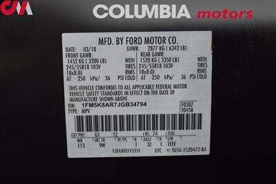 2018 Ford Explorer Police Interceptor Utility AWD 4dr SUV! Rear View Camera! Voice Activated Bluetooth! Cruise Control! Rear Climate Control! - Photo 29 - Portland, OR 97266