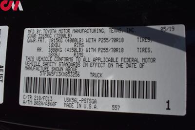 2019 Toyota Tundra SR5  4x4 4dr CrewMax Cab Pickup SB (5.7L V8 FFV)**BY APPOINTMENT ONLY** Back Up Camera! Lane Assist! Collision Mitigation! Bluetooth Connectivity! Tow Pkg! Leather Interior! - Photo 24 - Portland, OR 97266