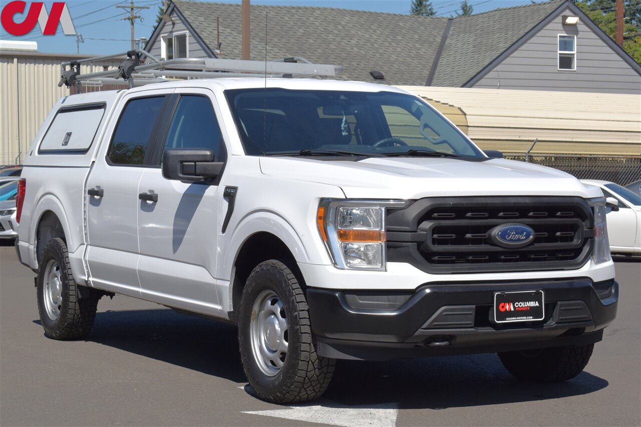 2021 Ford F-150 XL 4X4 4dr SuperCrew 5.5 ft. SB! Back Up Camera! Parking Assist! Tow Pkg! Apple CarPlay! Android Auto! Leer Canopy! Ladder Rack! All Weather Mats! - Photo 1 - Portland, OR 97266