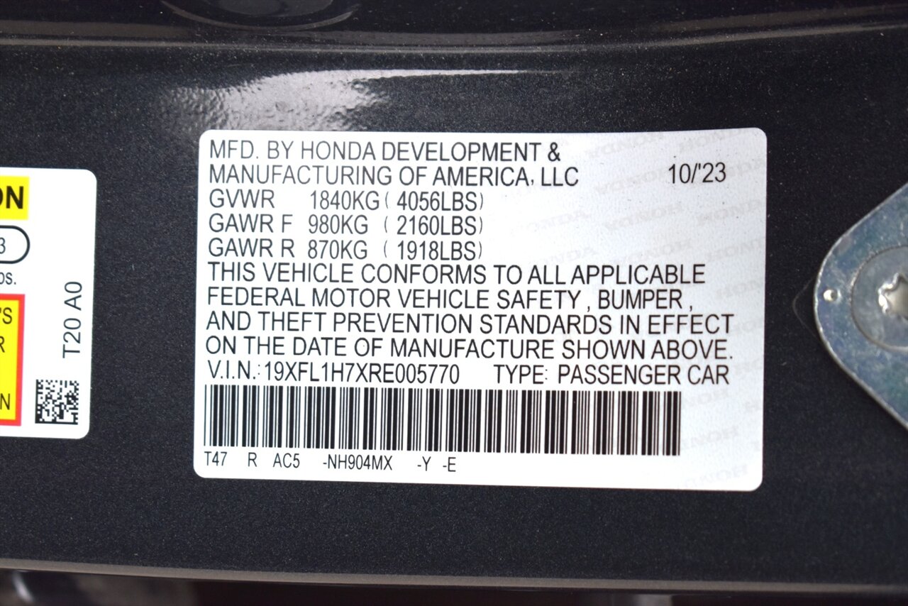 2024 Honda Civic EX-L Hatchback 4dr! Honda Sensing! Adaptive Cruise Control w/ Low-Speed Follow! Lane Keep Assist! Collision Mitigation Braking! Road Departure Mitigation! Backup Camera! Apple CarPlay! Android Auto! 18 " Alloy Wheels! - Photo 34 - Portland, OR 97266
