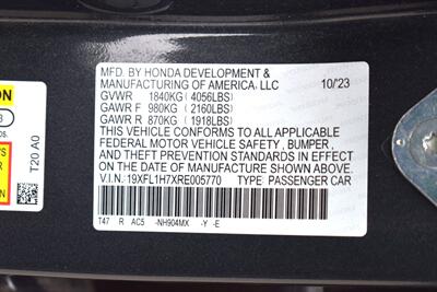 2024 Honda Civic EX-L Hatchback 4dr! Honda Sensing! Adaptive Cruise Control w/ Low-Speed Follow! Lane Keep Assist! Collision Mitigation Braking! Road Departure Mitigation! Backup Camera! Apple CarPlay! Android Auto! 18 " Alloy Wheels! - Photo 34 - Portland, OR 97266
