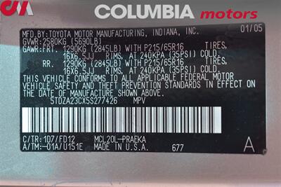 2005 Toyota Sienna CE 8 Passenger 4dr Mini-Van! Front & Rear AC & Heater! Deluxe AM/FM/Cass/CD! Power Windows! Cruise Control! ABS Brakes & Traction Control! - Photo 26 - Portland, OR 97266