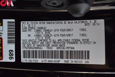 2016 Toyota Tacoma TRD Sport  4x4 4dr Double Cab 6.1 ft LB! Blind Spot Monitor! Parking Assist! Back-Up Camera! Bluetooth! GPS Navigation! Qi Wireless Charger! 4H & 4L! Heated Seats! All Weather Mats! - Photo 36 - Portland, OR 97266