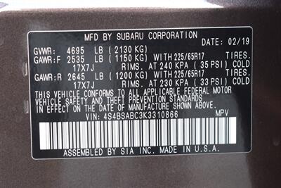 2019 Subaru Outback 2.5i  AWD 4dr Crossover! X-Mode! EyeSight Assist Tech! Back Up Camera! Lane Assist! Apple CarPlay! Android Auto! All Weather Floor Mats! - Photo 30 - Portland, OR 97266