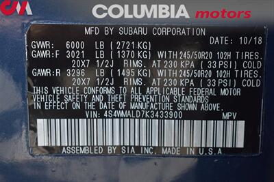 2019 Subaru Ascent Limited 8-Passenger 4dr SUV! EyeSight Assist Tech! Blind Spot Monitor! Back Up Camera! X-Mode! Navigation! Apple CarPlay! Android Auto! Heated Leather Seats! Pano-Sunroof! - Photo 38 - Portland, OR 97266