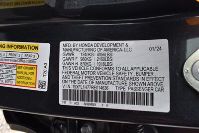 2024 Honda Civic EX-L  4dr Hatchback! Turbocharged! Up to 37 MPG Hwy! Drive Modes! Honda Sensing! Adaptive Cruise Control! Blind Spot Monitoring! Apple CarPlay & Android Auto! Heated Seats! Premium Audio! - Photo 34 - Portland, OR 97266