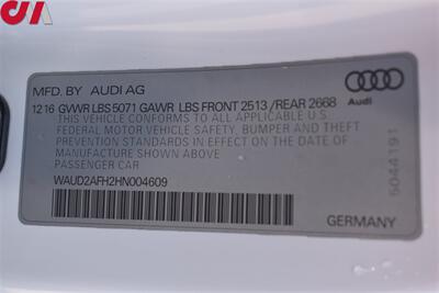 2017 Audi A5 2.0T quattro Sport AWD 2dr Convertible**BY APPOINTMENT ONLY** Rear View Camera! Bluetooth! Parking Assist! GPS Navigation! Heated & Memory Leather Seats! Bang & Olufsen Sound System! - Photo 36 - Portland, OR 97266