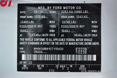 2012 Ford Transit Connect XLT  4dr Mini-Van! Low Miles! Fuel Efficient 2.0L Engine! Automatic Transmission! Front Wheel Drive! Compact Work Van! Dual Sliding Side Doors! Large Cargo Space! - Photo 27 - Portland, OR 97266