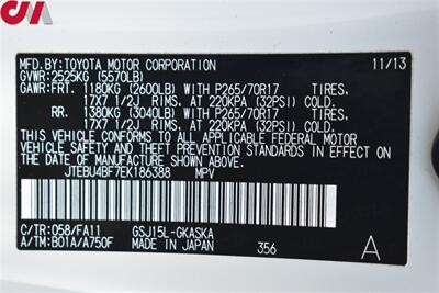 2014 Toyota FJ Cruiser  4X4 4dr SUV**BY APPOINTMENT ONLY** Back Up Camera! Park Assist! Bluetooth! Tow Pkg! Rear Diff Lock! Side Awning! Yakima Road Shower! Roof-Top Nest Tent! Rtic Hard Cooler! Cargo Shelving! - Photo 35 - Portland, OR 97266