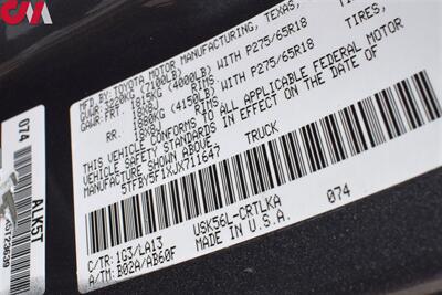 2018 Toyota Tundra Limited  4X4 4dr Double Cab Pickup SB (5.7L V8) Back Up Camera! Navigation! Lane Assist! 4L/4H/2WD! Tow Pkg! Bluetooth! Heated Leather Seats! All Weather Mats! - Photo 29 - Portland, OR 97266