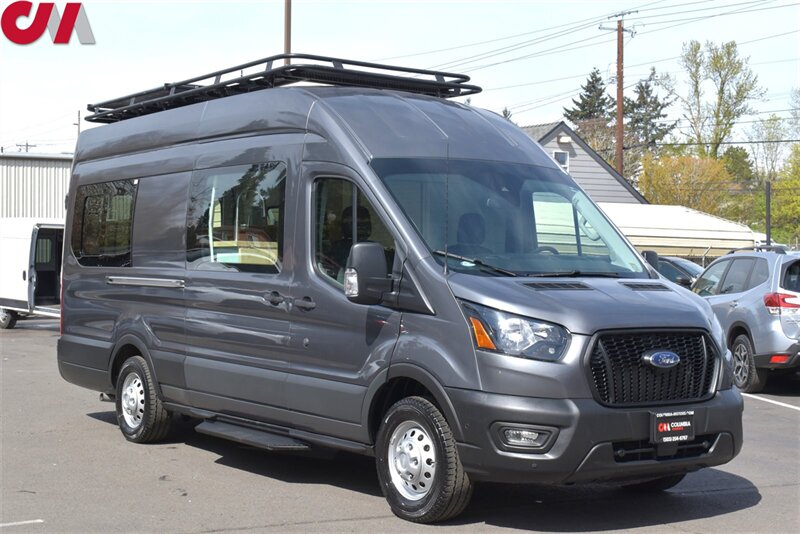2021 Ford Transit 350  AWD 3dr LWB High Roof Extended Cargo Van! Ford Co-Pilot360 Assist Tech! Back Up Cam! Tow-Pkg! Bluetooth! Off-Grid Solar Power Setup! Fridge/Sink/Cooktop/Restroom!