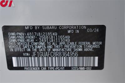 2024 Subaru Impreza Sport  AWD 4dr Wagon! EyeSight Assist! X-Mode! SI-Drive! Rear View Camera! Adaptive Cruise Control! Apple CarPlay! Android Auto! - Photo 28 - Portland, OR 97266