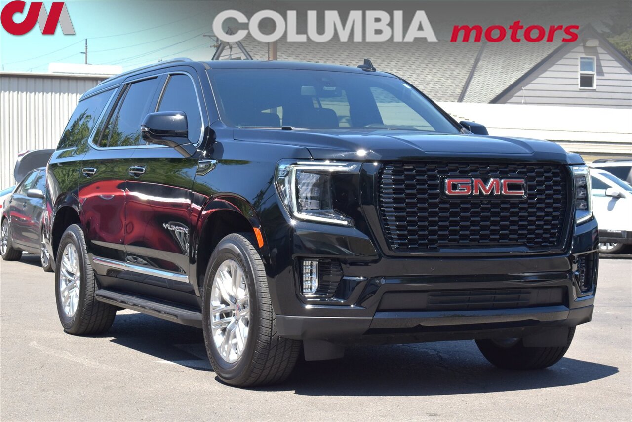 2021 GMC Yukon SLT  4X4 4dr SUV**BY APPOINTMENT ONLY**3rd Row Seats! Parkview Back Up Cam! Park & Lane Assist! Apple CarPlay! Navi! Passenger Entertainment Screens! Heated & Ventilated Leather Seats! Pano-Sunroof! - Photo 1 - Portland, OR 97266