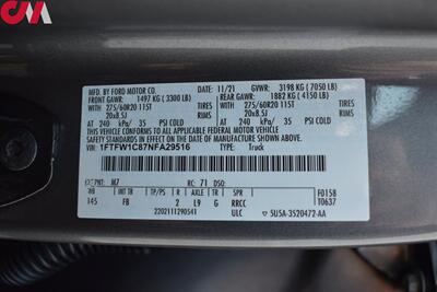 2022 Ford F-150 XLT  4X2 XLT 4dr SuperCrew 5.5 ft. SB! Sport Package! 360-Degree Camera! Parking Assist! Navigation! Rear Diff Lock! Selectable Drive Modes! Apple CarPlay! Android Auto! Tow Package! Heated Seats! - Photo 32 - Portland, OR 97266