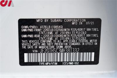 2021 Subaru Crosstrek Sport  AWD 4dr Crossover! EyeSight Assist Tech! X-Mode! SI-Drive! Blind Spot Monitor! Back Up Camera! Apple CarPlay! Android Auto! Heated Leather Seats! Sunroof! Trunk Cargo Cover! - Photo 33 - Portland, OR 97266