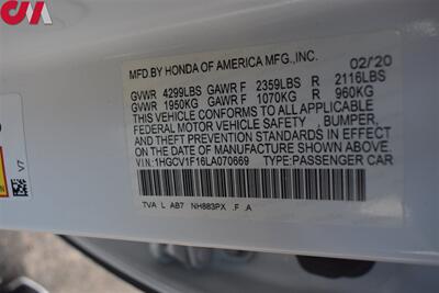 2020 Honda Accord LX 4dr Sedan Adaptive Cruise Control! Lane Keeping Assist System! Rear View Camera! Econ Mode! Bluetooth! - Photo 30 - Portland, OR 97266