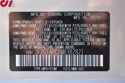 2021 Subaru Crosstrek Premium  AWD 4dr Crossover CVT! X-Mode! SI-Drive! Adaptive Cruise Control! Maxxis Razr A/T Tires! Rear View Camera! Apple CarPlay! Android Auto! Heated Seats! Roof Rack! - Photo 31 - Portland, OR 97266