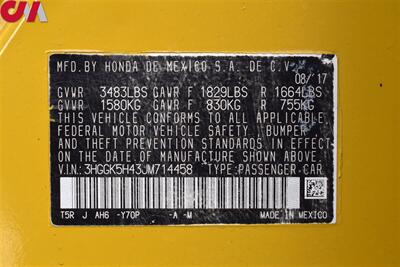 2018 Honda Fit LX  4dr Hatchback CVT! 33 City MPG! 40 Hwy MPG! Eco Drive Mode! Back Up Camera! Bluetooth! Cruise Control! Traction Control! - Photo 28 - Portland, OR 97266