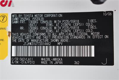 2007 Lexus RX 400h  AWD 4dr SUV! Rear View Camera! GPS Navigation! Bluetooth! Heated Leather Seats! Roof Mounted TV! Memory Seats! Trunk Cargo Cover! Power Liftgate! - Photo 35 - Portland, OR 97266