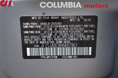 2017 Subaru Forester 2.5i AWD 4dr Wagon CVT Back Up Camera! Bluetooth w/Voice Activation! Sunroof! Roof Rails! All Weather Floor Mats! Traction Control! - Photo 31 - Portland, OR 97266