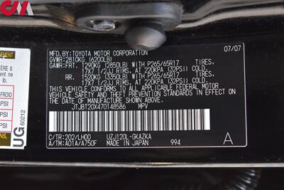 2007 Lexus GX 470 4dr SUV 4dr SUV 4WD**BY APPOINTMENT ONLY** Up-Top Overland Roof Rack w/Integrated LED Lighting System! ! Snorkel! Int/Ext Molle Panels! X-Bull Winch! Center Locking Diff! Tow Pkg! Navi! Sunroof! - Photo 40 - Portland, OR 97266