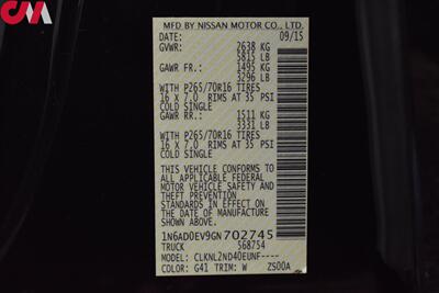 2016 Nissan Frontier SV  4x4 4dr Crew Cab 5 ft. SB Pickup 5A! Rear View Camera! Parking Assist! Bluetooth & Aux! Hill Descent Control! 4H & 4L! Heated Seats! Bedside Rails! - Photo 31 - Portland, OR 97266